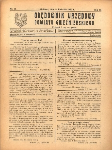 Orędownik Urzędowy Powiatu Gnieźnieńskiego: wychodzi 2 razy na tydzień 1926.04.08 R.75 Nr11