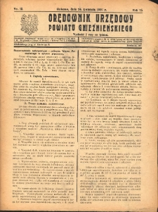 Orędownik Urzędowy Powiatu Gnieźnieńskiego: wychodzi 2 razy na tydzień 1926.04.26 R.75 Nr13