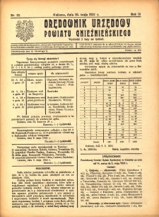 Orędownik Urzędowy Powiatu Gnieźnieńskiego: wychodzi 2 razy na tydzień 1924.05.10 R.73 Nr23