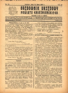 Orędownik Urzędowy Powiatu Gnieźnieńskiego: wychodzi 2 razy na tydzień 1926.07.24 R.75 Nr25