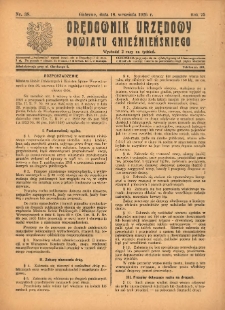 Orędownik Urzędowy Powiatu Gnieźnieńskiego: wychodzi 2 razy na tydzień 1926.09.18 R.75 Nr38