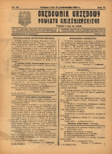 Orędownik Urzędowy Powiatu Gnieźnieńskiego: wychodzi 2 razy na tydzień 1926.10.13 R.75 Nr42