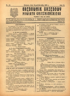 Orędownik Urzędowy Powiatu Gnieźnieńskiego: wychodzi 2 razy na tydzień 1926.10.16 R.75 Nr43