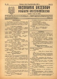 Orędownik Urzędowy Powiatu Gnieźnieńskiego: wychodzi 2 razy na tydzień 1926.10.16 R.75 Nr43