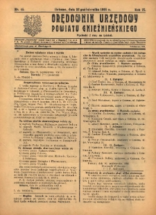 Orędownik Urzędowy Powiatu Gnieźnieńskiego: wychodzi 2 razy na tydzień 1926.10.23 R.75 Nr45