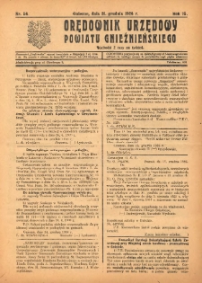 Orędownik Urzędowy Powiatu Gnieźnieńskiego: wychodzi 2 razy na tydzień 1926.12.21 R.75 Nr56