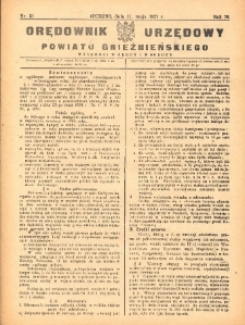 Orędownik Urzędowy Powiatu Gnieźnieńskiego: wychodzi w środy i soboty 1927.05.11 R.76 Nr31