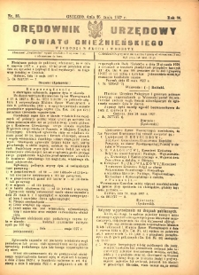 Orędownik Urzędowy Powiatu Gnieźnieńskiego: wychodzi w środy i soboty 1927.05.25 R.76 Nr35