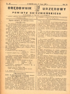 Orędownik Urzędowy Powiatu Gnieźnieńskiego: wychodzi w środy i soboty 1927.07.09 R.76 Nr48