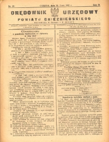 Orędownik Urzędowy Powiatu Gnieźnieńskiego: wychodzi w środy i soboty 1927.07.23 R.76 Nr52