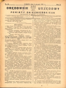 Orędownik Urzędowy Powiatu Gnieźnieńskiego: wychodzi w środy i soboty 1927.08.03 R.76 Nr55