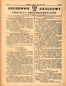 Orędownik Urzędowy Powiatu Gnieźnieńskiego: wychodzi w środy i soboty 1927.08.06 R.76 Nr56