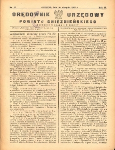 Orędownik Urzędowy Powiatu Gnieźnieńskiego: wychodzi w środy i soboty 1927.08.10 R.76 Nr57