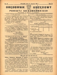 Orędownik Urzędowy Powiatu Gnieźnieńskiego: wychodzi w środy i soboty 1927.08.24 R.76 Nr61
