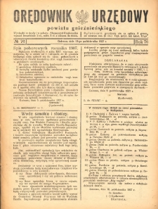 Orędownik Urzędowy Powiatu Gnieźnieńskiego: wychodzi w środy i soboty 1927.10.15 R.76 Nr76
