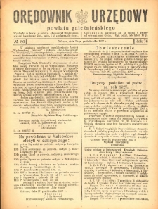 Orędownik Urzędowy Powiatu Gnieźnieńskiego: wychodzi w środy i soboty 1927.10.29 R.76 Nr80