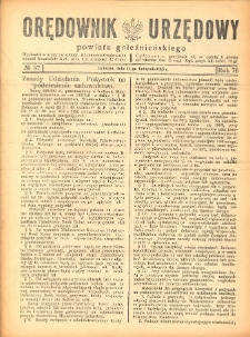 Orędownik Urzędowy Powiatu Gnieźnieńskiego: wychodzi w środy i soboty 1927.11.23 R.76 Nr87