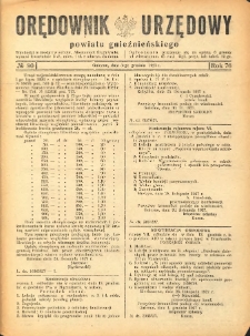 Orędownik Urzędowy Powiatu Gnieźnieńskiego: wychodzi w środy i soboty 1927.12.03 R.76 Nr90
