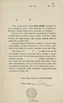 [Odezwa Inc.:] " S P Celem utrzymania w Paryżu Missyi Polskiej zawiązała się Rada Parafialna Polska ..."
