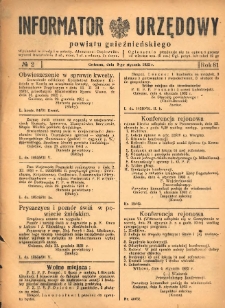 Informator Urzędowy Powiatu Gnieźnieńskiego 1932.01.09 R.81 Nr2