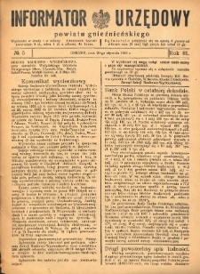 Informator Urzędowy Powiatu Gnieźnieńskiego 1932.01.20 R.81 Nr5