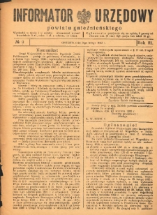Informator Urzędowy Powiatu Gnieźnieńskiego 1932.02.03 R.81 Nr9
