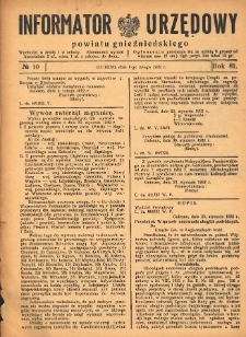 Informator Urzędowy Powiatu Gnieźnieńskiego 1932.02.06 R.81 Nr10