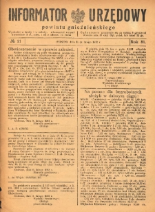 Informator Urzędowy Powiatu Gnieźnieńskiego 1932.02.10 R.81 Nr11