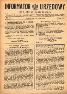Informator Urzędowy Powiatu Gnieźnieńskiego 1932.03.05 R.81 Nr18