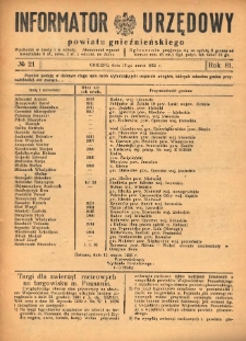 Informator Urzędowy Powiatu Gnieźnieńskiego 1932.03.16 R.81 Nr21