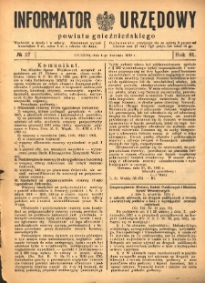 Informator Urzędowy Powiatu Gnieźnieńskiego 1932.04.06 R.81 Nr27