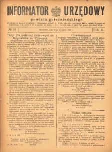 Informator Urzędowy Powiatu Gnieźnieńskiego 1932.04.20 R.81 Nr31
