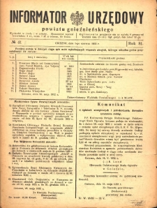 Informator Urzędowy Powiatu Gnieźnieńskiego 1932.06.01 R.81 Nr41