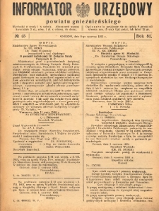 Informator Urzędowy Powiatu Gnieźnieńskiego 1932.06.08 R.81 Nr43