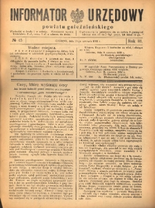 Informator Urzędowy Powiatu Gnieźnieńskiego 1932.06.15 R.81 Nr45