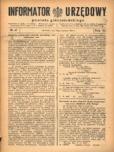 Informator Urzędowy Powiatu Gnieźnieńskiego 1932.06.22 R.81 Nr47