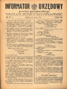Informator Urzędowy Powiatu Gnieźnieńskiego 1932.07.09 R.81 Nr52
