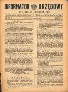 Informator Urzędowy Powiatu Gnieźnieńskiego 1932.07.13 R.81 Nr53