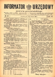 Informator Urzędowy Powiatu Gnieźnieńskiego 1932.08.13 R.81 Nr60