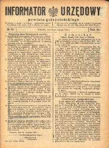 Informator Urzędowy Powiatu Gnieźnieńskiego 1932.08.27 R.81 Nr63