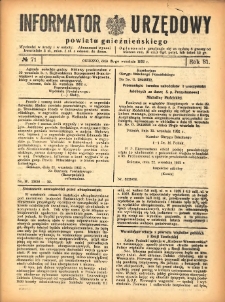 Informator Urzędowy Powiatu Gnieźnieńskiego 1932.09.24 R.81 Nr71