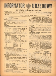 Informator Urzędowy Powiatu Gnieźnieńskiego 1932.09.28 R.81 Nr72