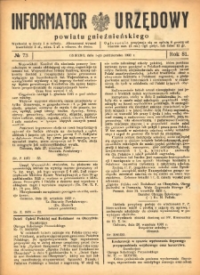 Informator Urzędowy Powiatu Gnieźnieńskiego 1932.10.01 R.81 Nr73