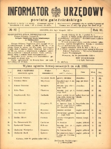 Informator Urzędowy Powiatu Gnieźnieńskiego 1932.11.05 R.81 Nr82