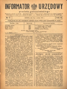 Informator Urzędowy Powiatu Gnieźnieńskiego 1933.09.06 R.82 Nr72