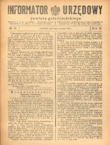 Informator Urzędowy Powiatu Gnieźnieńskiego 1933.09.09 R.82 Nr74