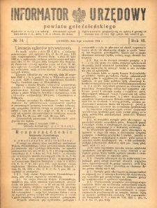 Informator Urzędowy Powiatu Gnieźnieńskiego 1933.09.09 R.82 Nr74