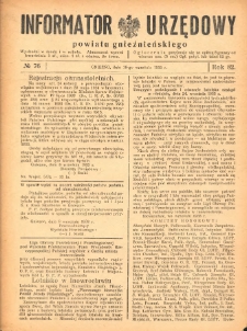 Informator Urzędowy Powiatu Gnieźnieńskiego 1933.09.16 R.82 Nr76