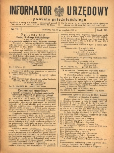 Informator Urzędowy Powiatu Gnieźnieńskiego 1933.09.27 R.82 Nr79
