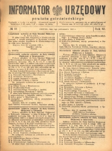 Informator Urzędowy Powiatu Gnieźnieńskiego 1933.10.04 R.82 Nr81
